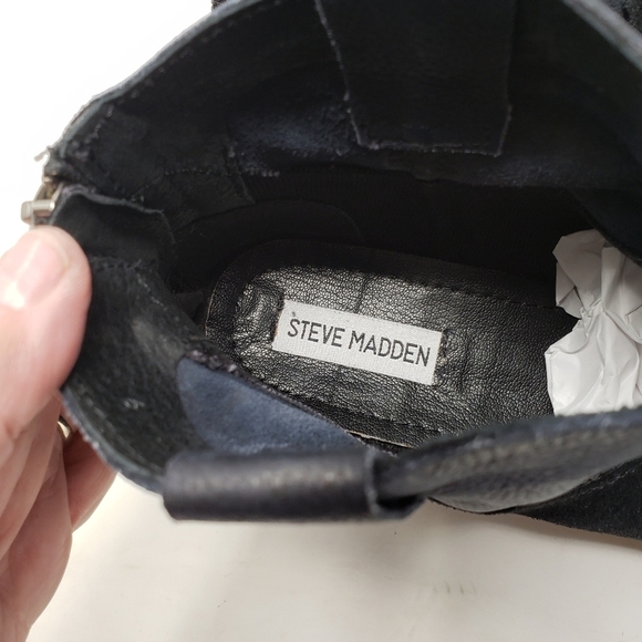 Steve Madden Midnite Ankle Bootie Blue Suede size 9 - Picture 6 of 9